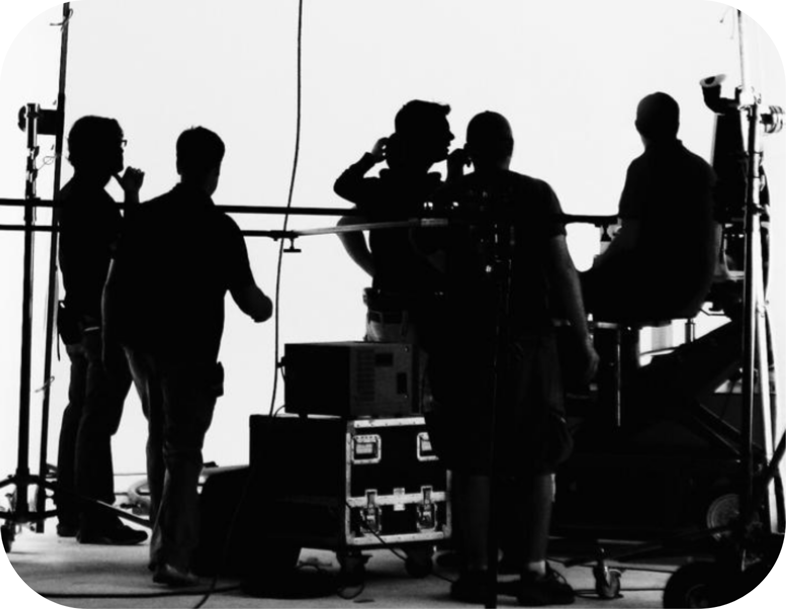 Production crew silhouette